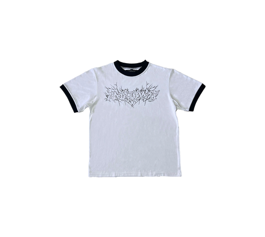 White Metal Ringer tee